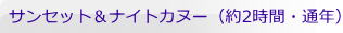 サンセット&ナイトカヌー(約2時間)